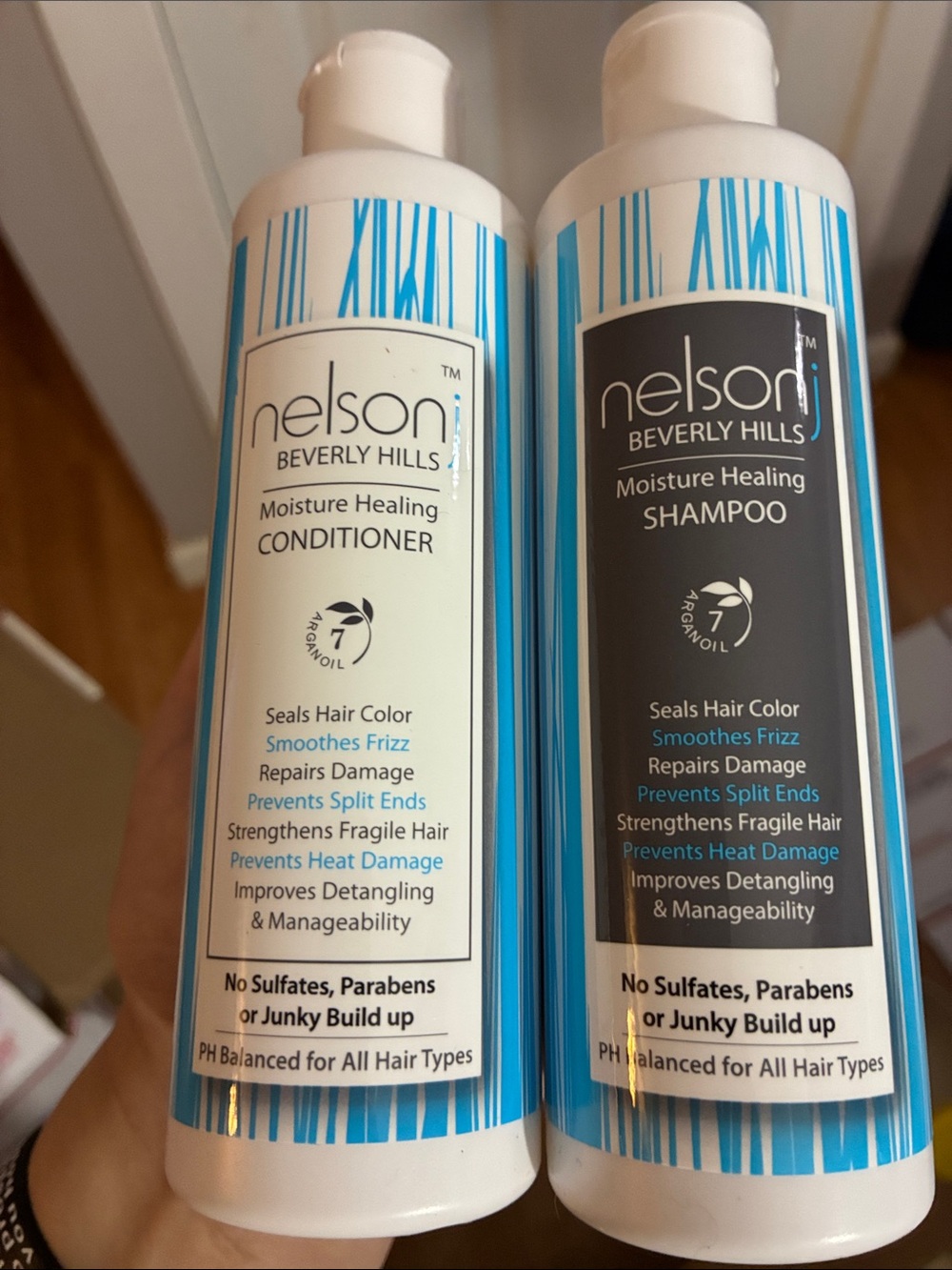 Nelson Beverly Hills Moisture Healing Shampoo & Conditioner - White/Blue